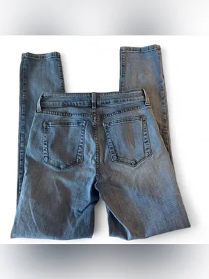 NYDJ (Not Your Daughter's Jeans) Marilyn Blue Distressed Skinny Jeans Size 2 thumbnail 2