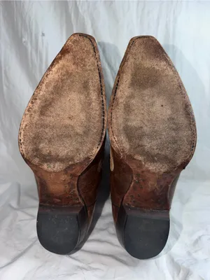 Tony Lama Earth Santa Fe Leather Snip Toe Western Boots VF3024 Size 9B thumbnail 5