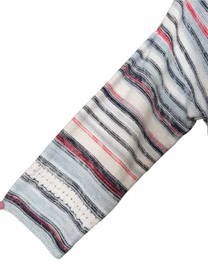 NATURAL LIFE Striped Hoodie Tunic - White, Navy & Pink thumbnail 3