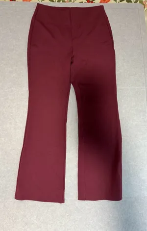 Halara Flare Pants Burgundy Stretch High Waisted Work Pants thumbnail 1