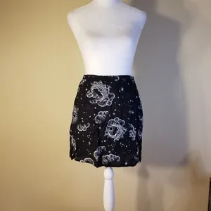 Motel Rocks NWT! A Line Mini Skirt With Thigh Split in Celestial Print Size XS thumbnail 2