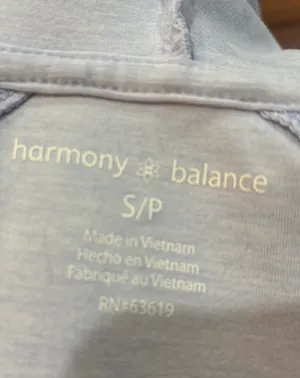 Harmony Balance Light Blue Cropped Ruched Zip-Up Hoodie thumbnail 8