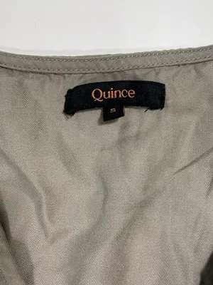 Quince 100% Lyocell Vintage Wash Tencel Button Front Dress in Olive NWOT thumbnail 5