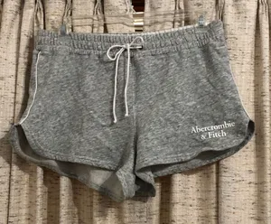 Abercrombie & Fitch Heather Gray Fleece Sweatshorts thumbnail 1
