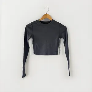 NWT IVL Collective Cotton Jersey Cropped Top‎ Women's Gray XS Athletic Gym thumbnail 2