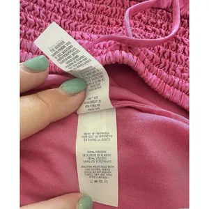 Aerie NWT $39.95 Fuchsia Pink High Rise Smocked Elastic Waist Drawstring Shorts thumbnail 4