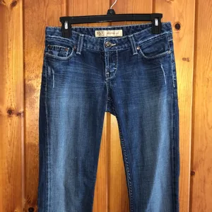 BKE denim sierra boot cut jeans size 27x31 1/2 darker western jeans country thumbnail 3