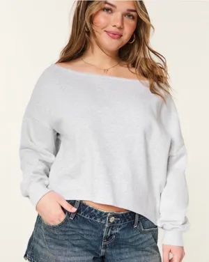 Hollister Off-The-Shoulder Sweatshirt thumbnail 1