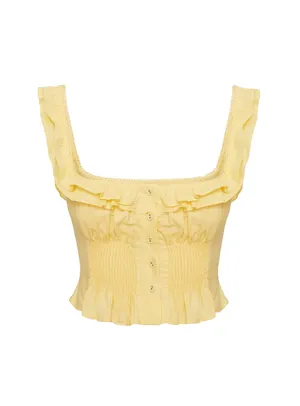 Isadoria Frill Top Yellow & Skirt thumbnail 3