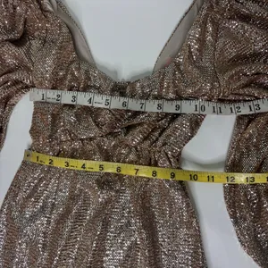 Show Me Your Mumu Sydney Midi Dress Gold, Silver Metallic Balloon, Puff Sleeve S thumbnail 10