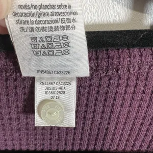 Victoria's Secret Purple Sleepwear Thermal Waffle Shirt Henley‎ Women’s Size L thumbnail 7