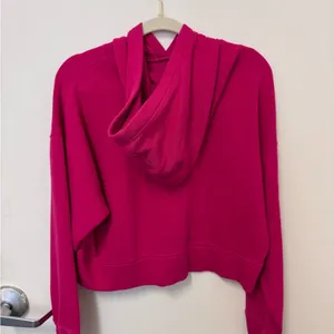 Old Navy Pink Oversized Cropped Hoodie thumbnail 3