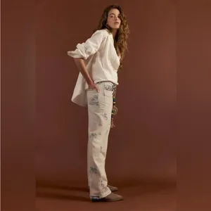 Free People Geranium Slouchy Straight Jeans- 29 thumbnail 4