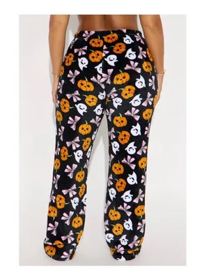 Halloween nwot size XL Pumpkin ghost bows Lounge Pants - Black/Orange thumbnail 2