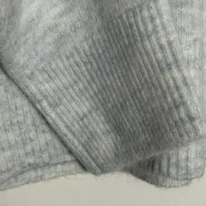 GAP Light Gray Off-the-Shoulder Sweater thumbnail 6