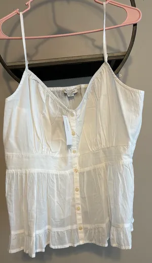 American Eagle Outfitters White Tank Top thumbnail 1