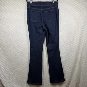 Spanx Dark Wash Jean-ish Flare High Rise Jeans‎ thumbnail 4