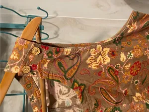 Cute nutmeg corduroy paisley granola girl cottagecore indie mod jumper dress 90s thumbnail 7