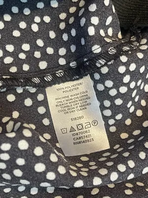 LOFT Polka Dot Midi Skirt Size M Black White Dalmatian Print A-Line High Waisted thumbnail 7
