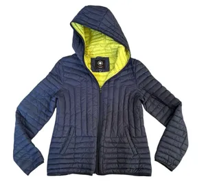Halifax Navy Puffer Quilted Jacket Size Large Blue thumbnail 1