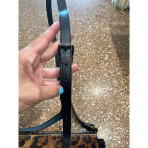 Convalore Leopard Everyday. Crossbody Bag Italian Haircalf Leather Whipstitch thumbnail 4