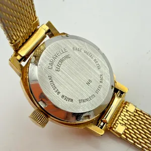 Caravelle Electronic Ladies Wristwatch Gold Tone Mesh Band For Parts thumbnail 6