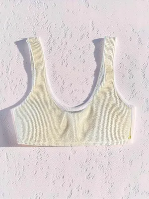 Hollister Cream Ribbed Bikini Set - Size XS thumbnail 2