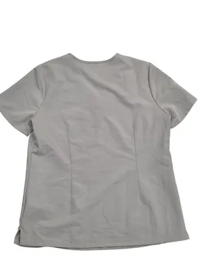 Figs Technical Collection Gray Scrub Top With V-Neck & Pocket Size Medium thumbnail 2