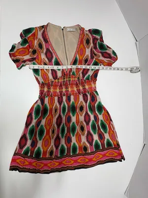 Alice & Olivia Tatiana Printed Multicolor Mini Dress -‎ Size 4. thumbnail 9