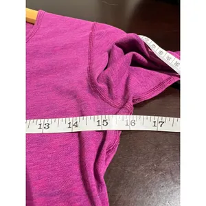 Lululemon Purple Long Sleeve Top Thumb Holes Athletic Shirt Love Scoop? Hot Pink thumbnail 6