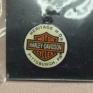 Women’s Harley Davidson Necklace Pendant Round Dip Dot .5” Diameter New thumbnail 1