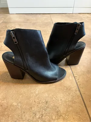 Steve Madden Black Open-Toe Ankle Boots thumbnail 2