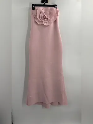 Badgley Mischka Rosette Scuba Strapless Gown thumbnail 5