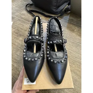 Ash Beatnik Leather Flat Women's Size 36 US 6 Mary Jane's Studded Whimsy Goth thumbnail 3