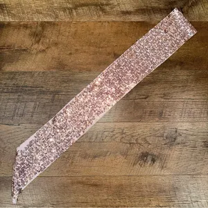 Rose Pink Sequins Glitter 'Birthday Girl' Sash thumbnail 5