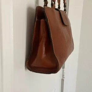 Patricia Nash Rienzo Top Handle Satchel Tan Leather Handbag Brown thumbnail 4