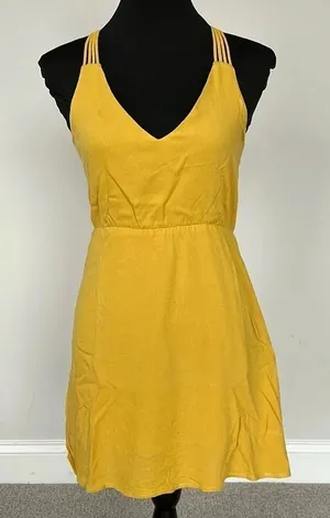 Forever‎ 21 Golden Yellow Dress Sz XS thumbnail 1