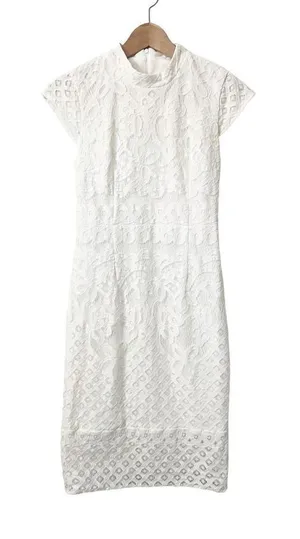 Baltic Born White Aria Lace Column Dress Size Small‎ thumbnail 1