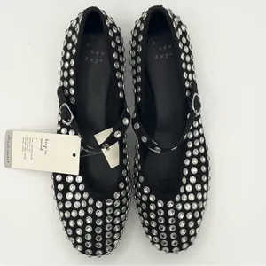A New Day Issa rhinestone black mary jane ballet flats women’s Size 9 1/2 thumbnail 9