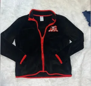 Disney Mickey Mouse and Minnie Mouse Kissing Fleece Zip Up Jacket size Medium thumbnail 2