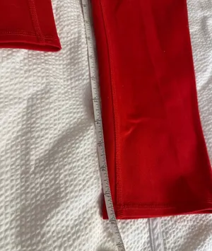 Alo Red Cropped Leggings Sz S thumbnail 3