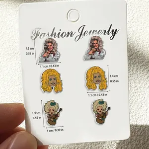 NWT Dolly Parton Earrings Set – Country Music 3 pairs of Stud Earrings thumbnail 2