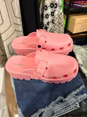 Platform Clog Slide Pink Women's Slip On Shoe Size 8 thumbnail 3