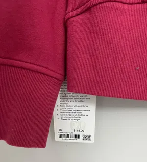 BNWT Scuba Full-Zip Hoodie Hot Pink Size 10 thumbnail 5