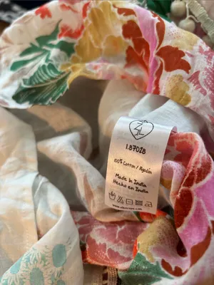 NWT Z&L EUROPE Boho Floral Pom Pom Kimono Swim Coverup/Top OS Floral Cottagecore thumbnail 7