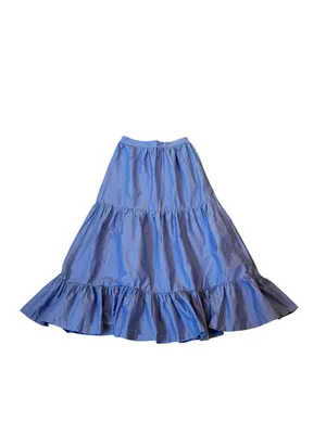 Japna Tiered Ruffled Maxi Skirt & Ruffle Crop Top European Summer Cottagecore thumbnail 4
