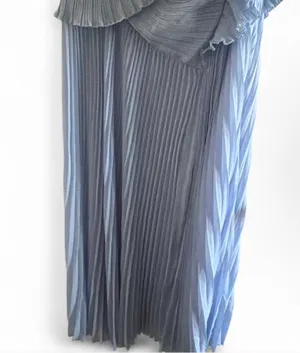 NWT Lulus Magdalene Powder Blue Pleated Asymmetrical Maxi Dress Size XL thumbnail 2