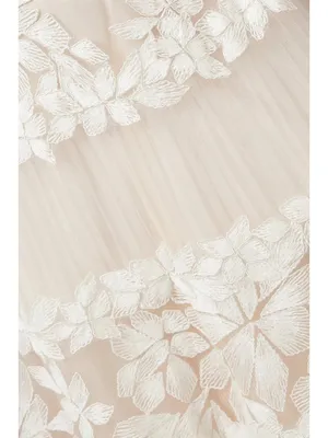 NWT TADASHI SHOJI Adriane in Ivory Petal Floral Embroidered Tea Midi Dress 12 thumbnail 6