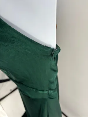 Lulus Extraordinary Presence Satin Strapless Maxi Dress 2X Dark Green NWT thumbnail 11