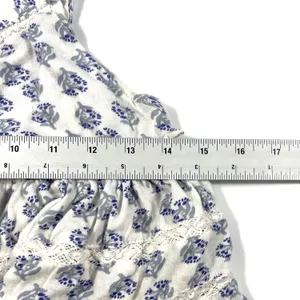 Urban Outfitters Floral Babydoll Crop Medium Blue‎ White Boho Festival Cottage thumbnail 7